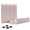 DHOME Set of 8 Premium Corduroy Upholstered Wall Panels, Blush Pink, 60 x 20 cm view 1