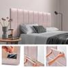 DHOME Set of 8 Premium Corduroy Upholstered Wall Panels, Blush Pink, 60 x 20 cm view 2