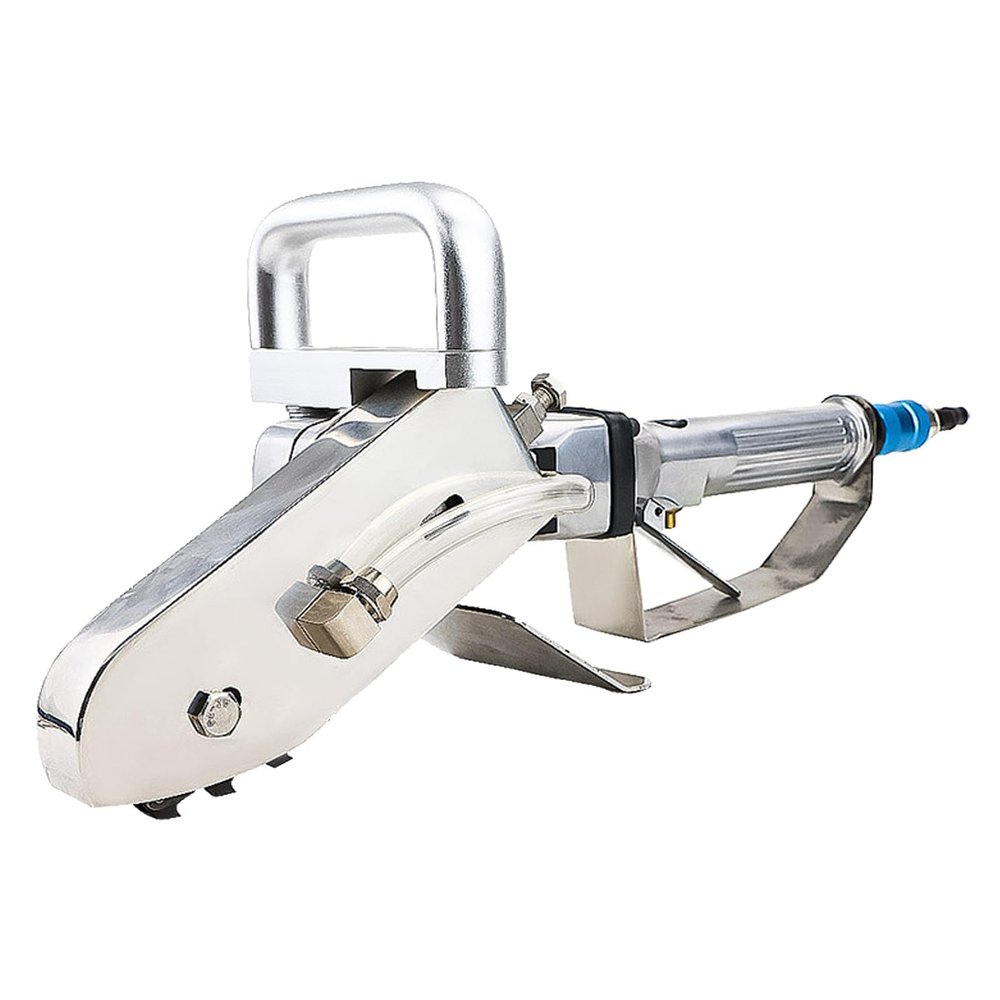 VNATWGOO Pneumatic Industrial Waste Remover, 18-Tooth Steel Claw, Metal Auxiliary Handle, for Cardboard Trimming, DoubleClaw