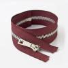 ZIPZSY #5 Titanium Y-Tooth Metal Zipper, Open-End, Auto-Lock, Dark Red, 60 cm view 1