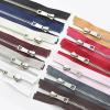 ZIPZSY #5 Titanium Y-Tooth Metal Zipper, Open-End, Auto-Lock, Dark Red, 60 cm view 3