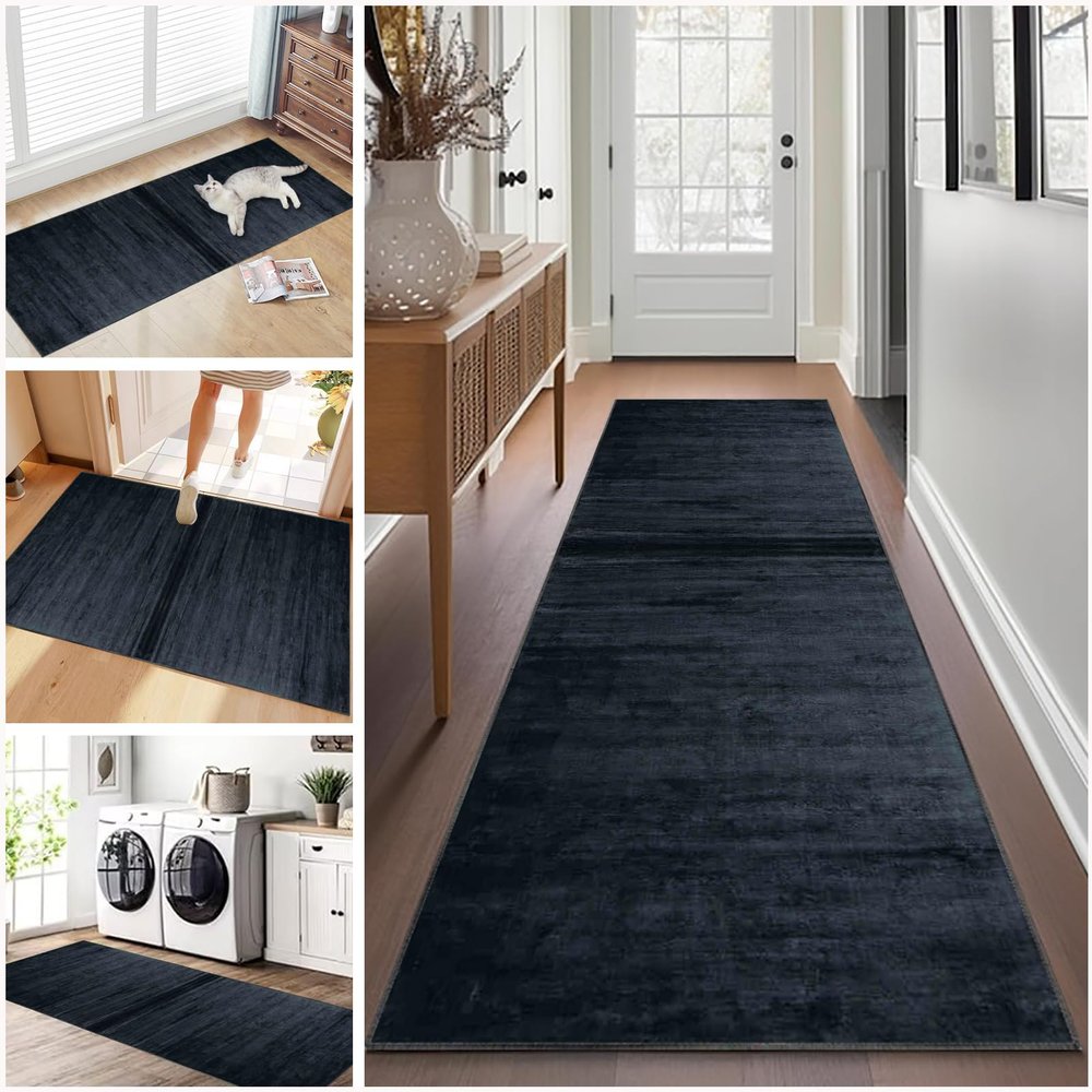 Non-Slip Washable Runner Rug for Hallway, 120 x 250 cm