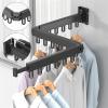 YGLEEULI Retractable, Foldable Aluminum Wall-Mounted Clothes Drying Rack (1 Rod) view 3