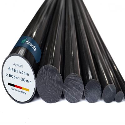 diconfa Black POM Round Rod, 45 mm Diameter x 290 mm Length