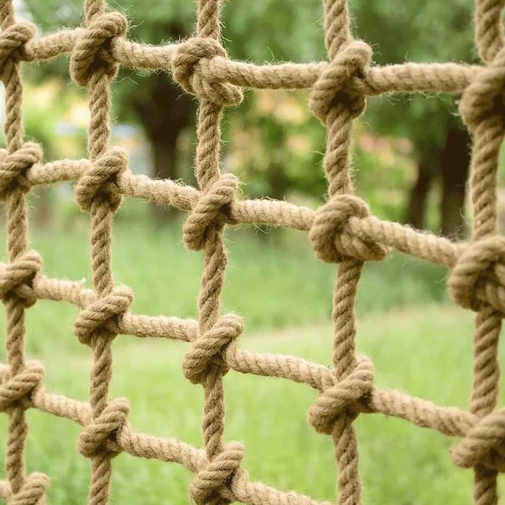 SDYBZSTU Climbing Net for Outdoor Playgrounds, Safety Rope Net, 8 mm Thick Rope, 12 cm Mesh Spacing, Child Safety Net for Gardens (Size: 5 x 8 m)