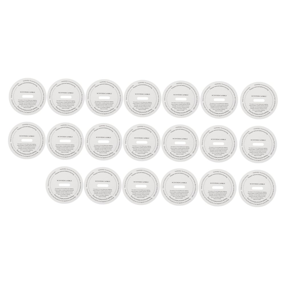 Operitacx 20-Piece DIY Candle Wick Stickers, Paper Wick Markers and Seals