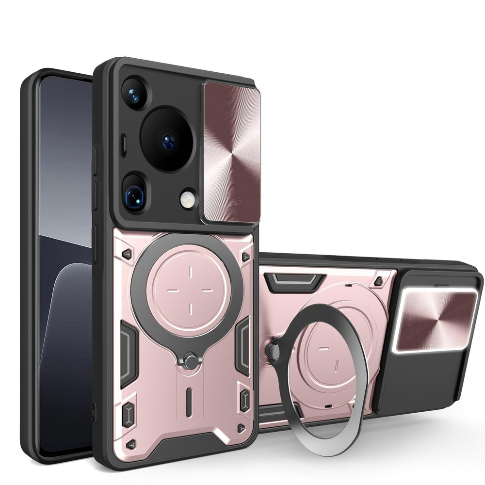 Lucyliy Phone Case for Huawei Pura 70 Ultra with Tempered Glass Screen Protector, Pink