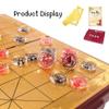 LyzqxHL Chinese Chess and Checkers Travel Set with Crystal Board, Xiangqi (35 mm) view 4