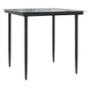 Homgoday 3-Piece Bistro Set with Cushions, Gray Poly Rattan view 4