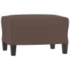 Xichuzi Footstool, Brown, 60 x 50 x 41 cm, Faux Leather view 2