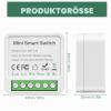 GAOUTO 6-Pack Smart Light Switch Modules, Mini DIY 2-Way Wi-Fi Switch, Alexa & Google Assistant Compatible, Neutral Wire Required view 2