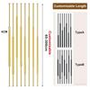 Junvstor 65–300 cm Room Divider Posts, Privacy Screen and Decorative Columns, Gold (10 pcs, 285 cm/112 in/9.35 ft) view 2