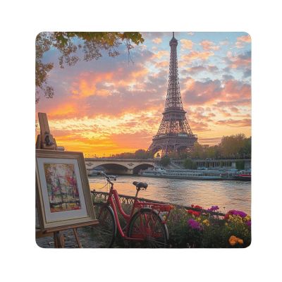 ODAWA Paris Sunset Self-Adhesive Magic Wrap, 45 x 45 cm, Foldable Protective Storage Cloth for Camera Accessories