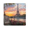 ODAWA Paris Sunset Self-Adhesive Magic Wrap, 45 x 45 cm, Foldable Protective Storage Cloth for Camera Accessories view 1