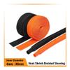 ERQIAO Braided PET Cable Sleeve, Heat-Shrink Tubing, 4–30 mm, Insulating, Flame-Retardant, PET, Automotive, Organizer, Wire-Wrap Protection, Black, 30 mm – 50 Meters view 3
