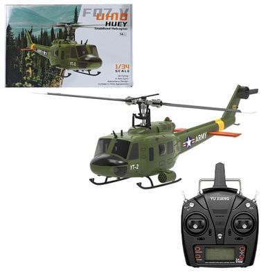 BAUBAUPLAY F07-V 1:34 UH-1 Huey RC Helicopter, 2.4G 6-Channel, RTF