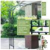 Metal Garden Arch for Climbing Plants, 120 x 240 x 40 cm view 3