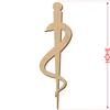 MDF Rod of Asclepius, 5–50 cm, Pack of 50, 14 cm High view 3