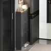 Modern Freestanding Shoe Cabinet with 2 Flip Drawers, Hidden Door, 3 Tiers, 70 cm view 2