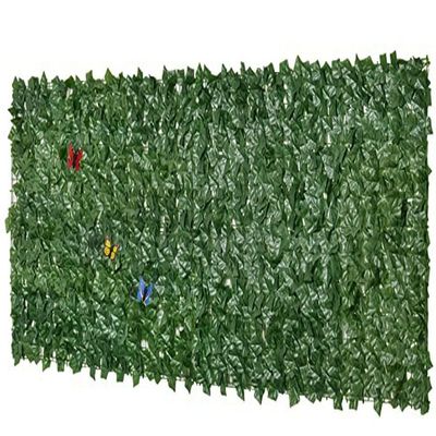 Artificial Ivy Trellis Fence, 1.5 m x 12 m, Outdoor Garden Wall Decor with Lifelike Artificial Leaves (Size: 1.5 x 12 m)