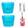 Vaguelly Double-Row Toe Stops for Roller Skates, Wear-Resistant PU with Steel Mounting, Includes Screwdriver view 1