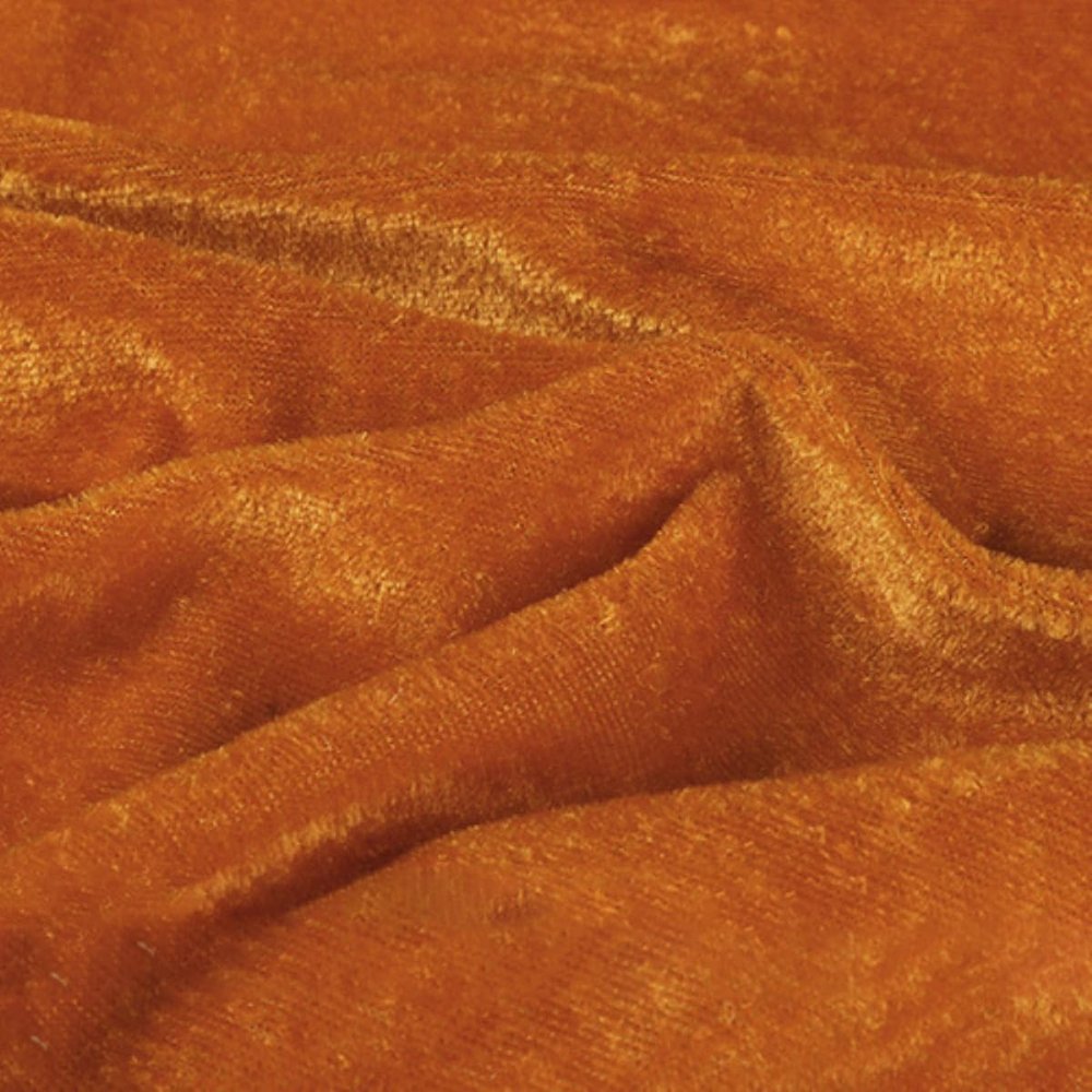 Anevous 2 m x 165 cm Crushed Velvet Fabric by the Yard, Brown