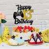 Joyeah “Happy 13th Birthday” Cake Topper, Gold Glitter Video Game Theme view 4