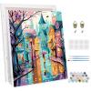 TOSTOG Paint by Numbers Kit for Adults with Frame, Cityscape, 30 x 40 cm view 1