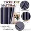 NINGBAI Blackout Curtains 140 x 220 cm, Thermal Insulated, Modern Solid Dark Gray view 3