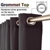 NINGBAI Blackout Curtains 140 x 220 cm, Thermal Insulated, Modern Solid Dark Gray view 4