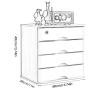 Wooden Desktop Storage Box with Lockable Drawers, Office Organizer and Filing Cabinet for A4 Documents view 2