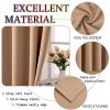 NINGBAI Blackout Grommet Curtains, 50 x 240 cm, Solid Khaki view 3