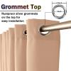 NINGBAI Blackout Grommet Curtains, 50 x 240 cm, Solid Khaki view 4