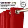 NINGBAI Blackout Curtains with Gathering Tape, 100 x 260 cm, Solid Red, 2 Panels view 4