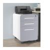 Lockable Metal Filing Cabinet with 3 Drawers, for Home Office, Anti-Tip Design, Key Lock, Mobile, with Casters view 1