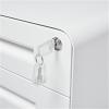 Lockable Metal Filing Cabinet with 3 Drawers, for Home Office, Anti-Tip Design, Key Lock, Mobile, with Casters view 4