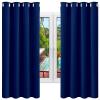 NINGBAI Blackout Curtains with Grommets, 80 x 220 cm, Dark Blue view 1