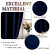 NINGBAI Blackout Curtains with Grommets, 80 x 220 cm, Dark Blue view 3