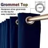 NINGBAI Blackout Curtains with Grommets, 80 x 220 cm, Dark Blue view 4