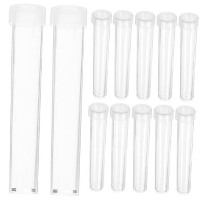 TOPPERFUN Transparent Plastic Test Tubes with Lids, Sealable, 25 Caps, Portable for Lab and Home