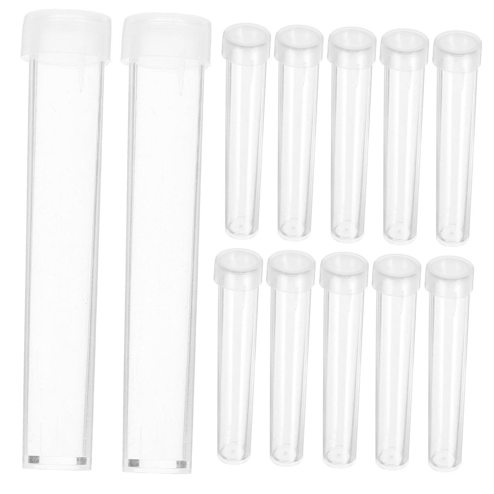 TOPPERFUN Transparent Plastic Test Tubes with Lids, Sealable, 25 Caps, Portable for Lab and Home