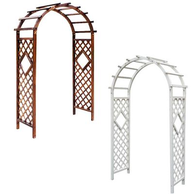 Wooden Garden Gate Arch with Sturdy Supports, Extra Wide, 160 cm, Brown Rose Arch Trellis for Wedding Decor
