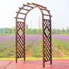 Wooden Garden Gate Arch with Sturdy Supports, Extra Wide, 160 cm, Brown Rose Arch Trellis for Wedding Decor view 2