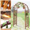 Wooden Garden Gate Arch with Sturdy Supports, Extra Wide, 160 cm, Brown Rose Arch Trellis for Wedding Decor view 3