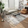 Chicnix Living Room Rug 200 x 300 cm, Large Washable Short-Pile Non-Slip Soft Modern Abstract Design, Gray Rust Beige view 3