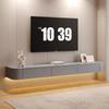 Aipunlus Wall-Mounted TV Cabinet, Floating TV Console with Doors, Media Wall Unit for Living Room and Office (Gray, 240 cm) view 2