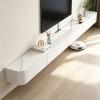 Aipunlus Wall-Mounted TV Cabinet, Floating TV Console with Doors, Textured, 180 cm view 1