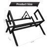 Metal CD Storage Stand for Desk, Creative Bookshelf and Magazine Holder, Small Size for Vinyl Records view 2