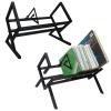 Metal CD Storage Stand for Desk, Creative Bookshelf and Magazine Holder, Small Size for Vinyl Records view 3