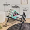Metal CD Storage Stand for Desk, Creative Bookshelf and Magazine Holder, Small Size for Vinyl Records view 4